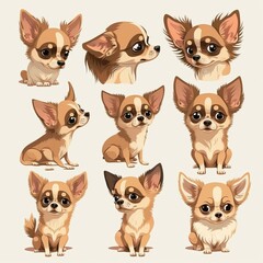 Chihuahua Collection Of Emotions