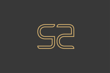 Fototapeta premium Illustration vector graphic of line art luxury 52 or letter ga