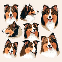 Collie Collection Of Emotions