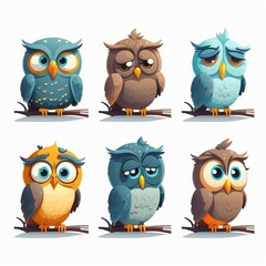 Obraz premium Owl Collection Of Emotions