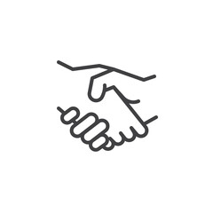Handshake line icon