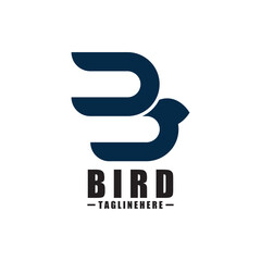 Bird B Logo - Vector logo template