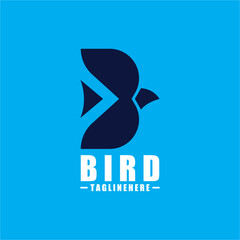 Bird B Logo - Vector logo template © Sunar