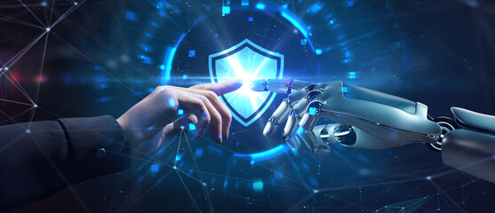 Cyber security data protection business technology privacy concept. 3d illustration