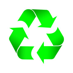 Green recycle icon sign symbol design vector illustration