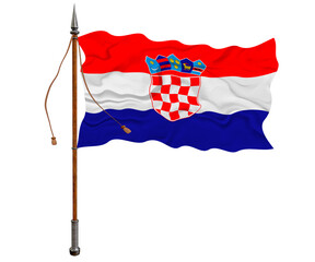 National flag  of Croatia. Background  with flag  of Croatia