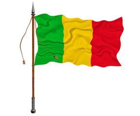 National flag of Mali. Background  with flag of Mali.