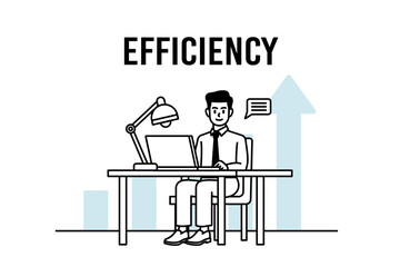 Successful business people illustration. Confident businessman drawing of company success, challenge for advancement or growth, ambition or motivation for improvement concept. Business cartoon charact