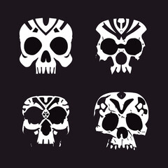 vector skull hipster tattoo art concept