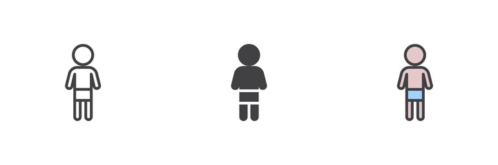 Child different style icon set