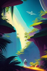 Astronaut in a Jungle / ai generated