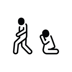 Black solid icon for excluded