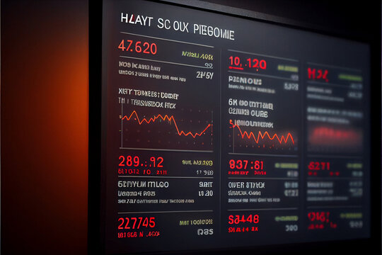  Digital chart forex trends up and down data financial analysts, global world stock exchange watch online on neon monitor, market quotes on a digital screen. Generative AI