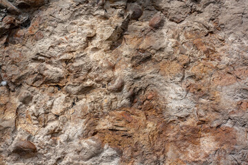 Background texture of rocky surface is similar to concrete. Horizontal image.