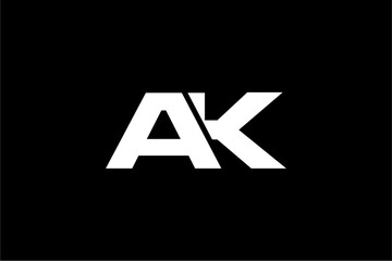 AK creative letter logo design vector icon illustration