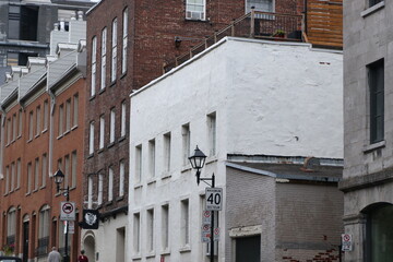 Fototapeta na wymiar Rainy historical street 