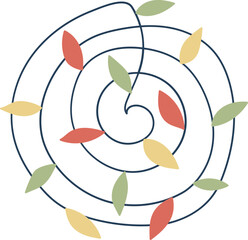 Abstract tree top view illustration.