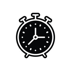 Black solid icon for timely