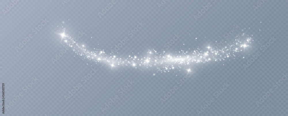 Poster light effect with glitter particles.christmas dust.white sparks shine with special light.