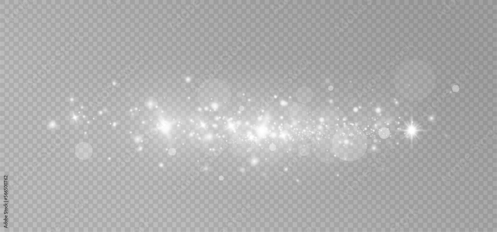 Poster light effect with glitter particles.christmas dust.white sparks shine with special light.