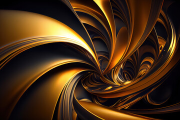 Ai generated, Abstract golden background image