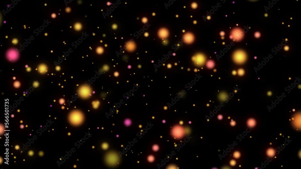 Canvas Prints abstract beautiful double bokeh flickering particles and light flare blurred glowing gradient backgr