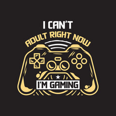 Fototapeta premium Custom retro vintage Gaming Tshirt design template