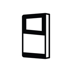 Black solid icon for paperbacks
