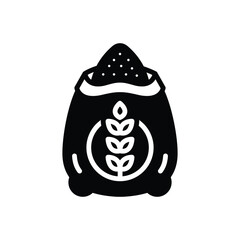 Black solid icon for grain