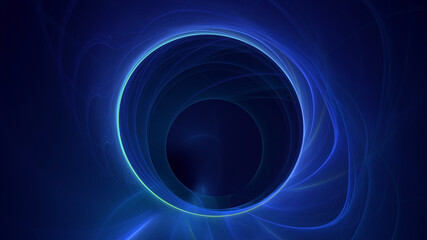 3D rendering abstract round hole light background