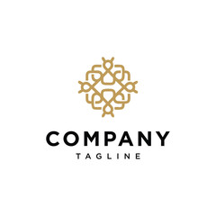 Bee colony elegant vector logo template