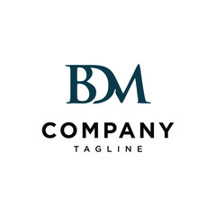 Letter B D M vector logo template.eps