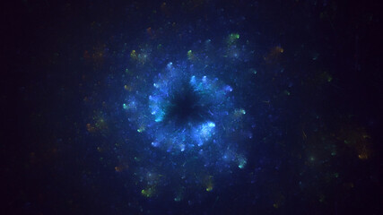 3D rendering abstract colorful fractal light background