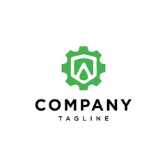 
machine shield oil vector logo template.eps