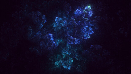 3D rendering abstract multicolor technology fractal light background