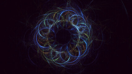 3D rendering abstract circle light background