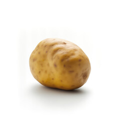 one potato on a white background.Generative AI.