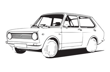 fiat car illustration