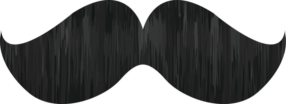 black mustache vector image