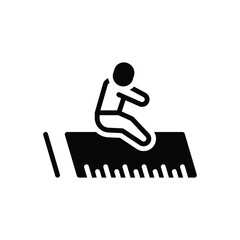 Black solid icon for long tall