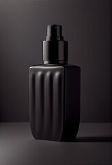 perfume bottle isolated on black