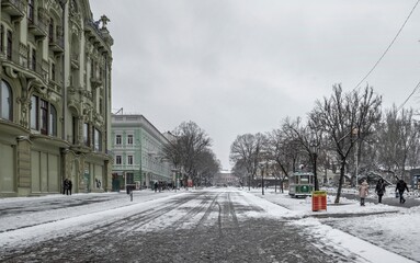 Deribasovskaya street in Odessa, Ukraine