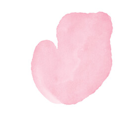 Pink Pastel Watercolor Blob Transparent 
