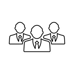 Group leader outline icon.