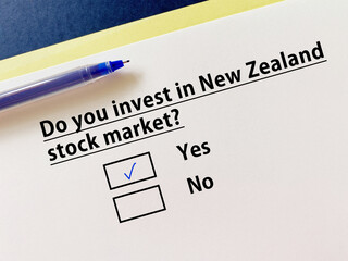 Questionnaire about stock market