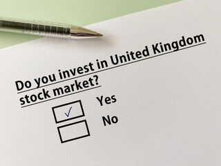 Questionnaire about stock market
