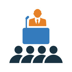 Class, presentation icon.