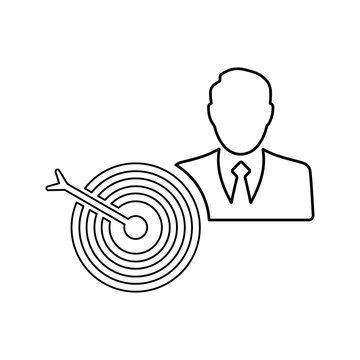 recommend clip art: Target job outline icon. Line art vector.