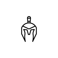 Obraz premium Spartan Warrior Helmet Icon vector design templates