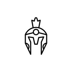 Spartan Warrior Helmet Icon vector design templates